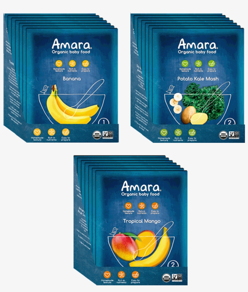 811 8110299 variety pack introduction to solids amara baby food - La start-up d'aliments pour bébé Amara lève 2 millions de dollars