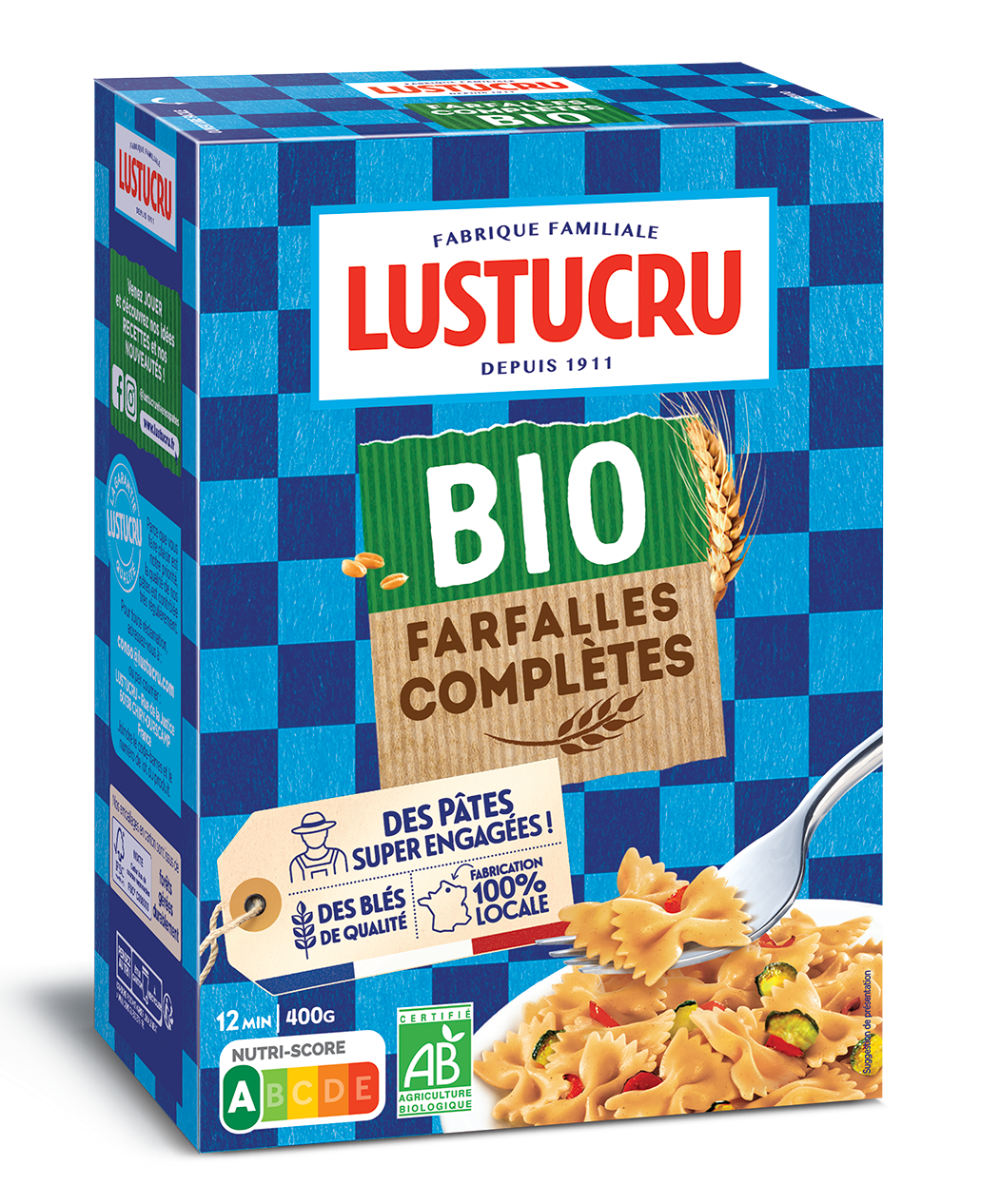 Lustucru Farfalles Completes Bio - Lustucru élargit sa gamme Bio