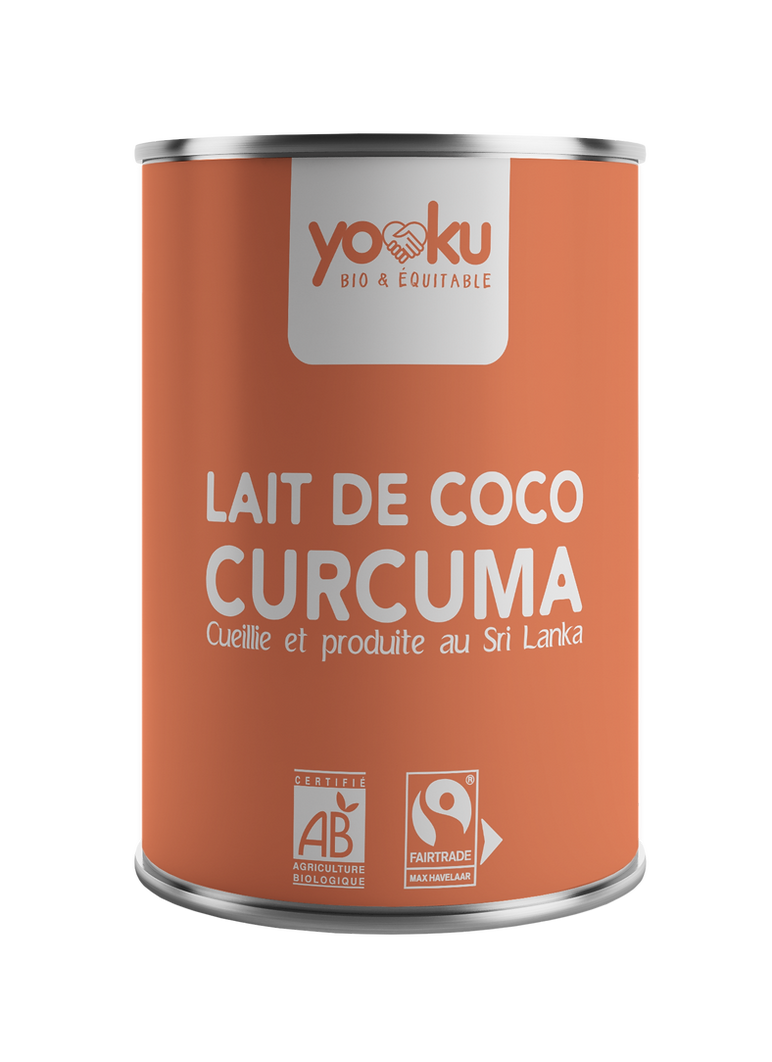 lait curcuma - Des laits de coco bio et équitables
