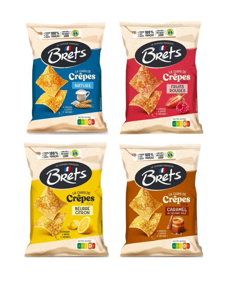 Chips de crêpes fruits rouges, caramel au beurre salé  ou encore beurre citron, nature